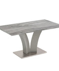 Napoli Light Grey Faux Marble Dining Table-1
