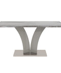 Napoli Light Grey Faux Marble Dining Table-2