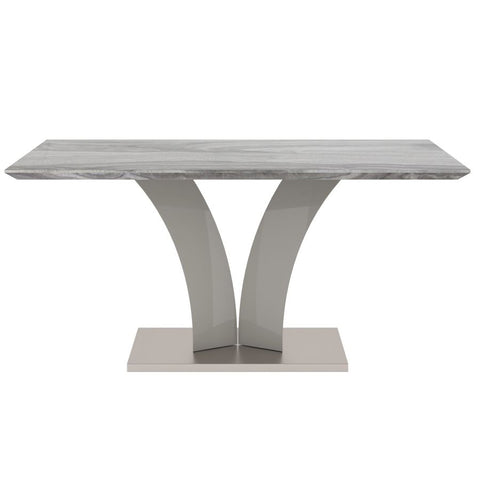 Napoli Light Grey Faux Marble Dining Table-2