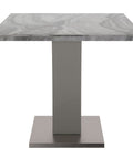 Napoli Light Grey Faux Marble Dining Table-3