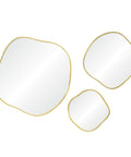 Nucleus Satin Brass Modern Wall Mirror -1