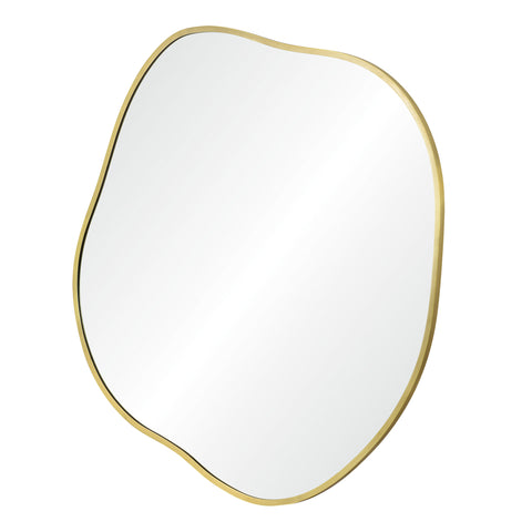 Nucleus Satin Brass Modern Wall Mirror -2