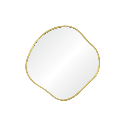 Nucleus Satin Brass Modern Wall Mirror -4