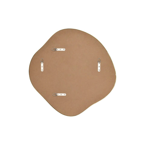 Nucleus Satin Brass Modern Wall Mirror -6
