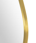 Nucleus Satin Brass Modern Wall Mirror -7
