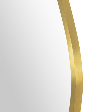 Nucleus Satin Brass Modern Wall Mirror -7