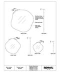 Nucleus Satin Brass Modern Wall Mirror -8
