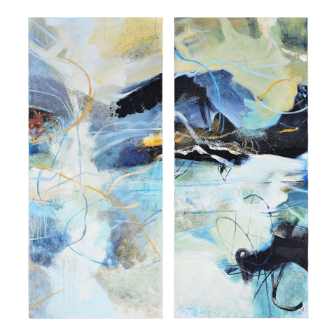 Aquarius - Art Canvas (Set of Two) Renwil