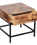 Ojas Natural Mango Wood End Table-1