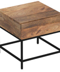 Ojas Natural Mango Wood End Table-2