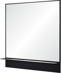 Otavi Black Modern Wall Mirror with Shelf -1