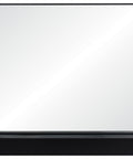 Otavi Black Modern Wall Mirror with Shelf -2
