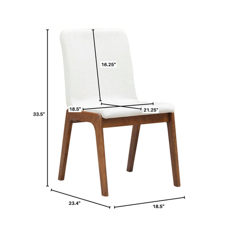 Remix Cream Fabric-Dining Chair (Set of Two)