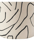 Rachelle Cream Printed Cotton Stool-2