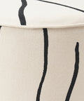Rachelle Cream Printed Cotton Stool-3