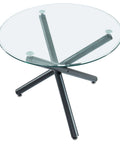 Suzette Black Glass Round Dining Table-3