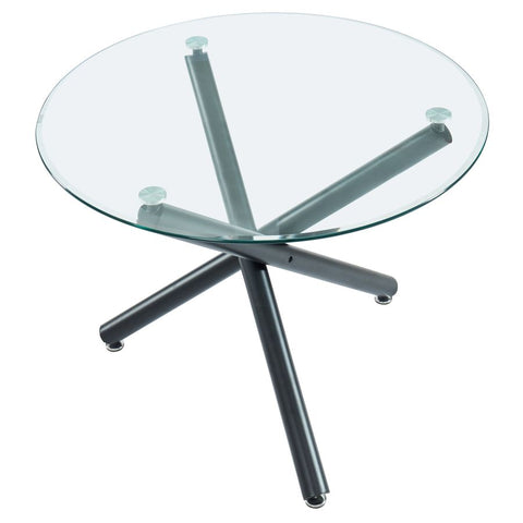 Suzette Black Glass Round Dining Table-3