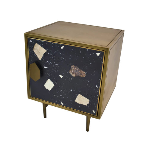 Terrazzo Black -Nightstand