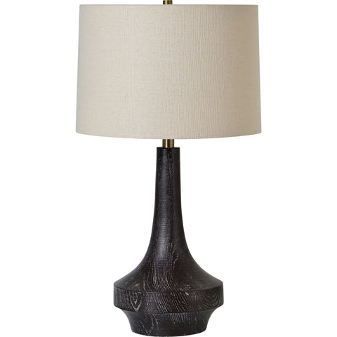 Truro Dark Brown Wood-Look Table Lamp-2