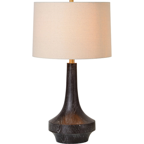 Truro Dark Brown Wood-Look Table Lamp-3
