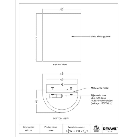 Ladee - Wall Sconce Renwil