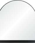 Wearstley Black Modern Wall Mirror with Shelf -2
