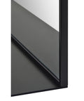 Wearstley Black Modern Wall Mirror with Shelf -4