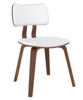 Zuni White Faux Leather dining chair 