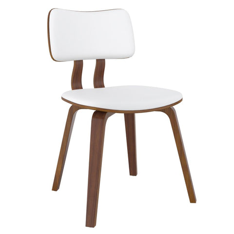 Zuni White Faux Leather dining chair 
