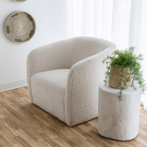 Evita Cream Boucle -Accent Chair SIF