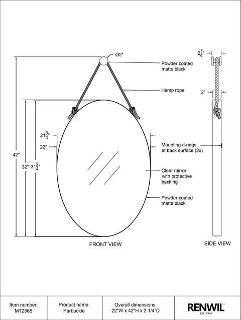 Parbuckle- Renwil Mirror