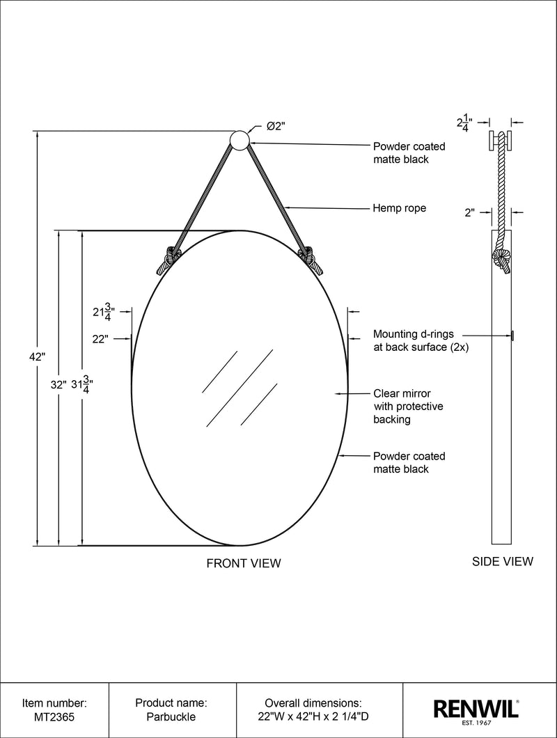 Parbuckle- Renwil Mirror