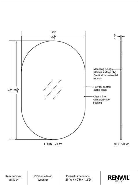 Webster- Renwil Mirror