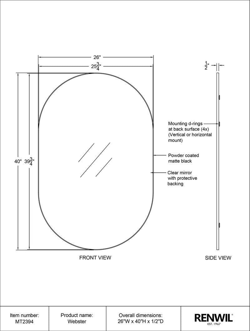 Webster- Renwil Mirror